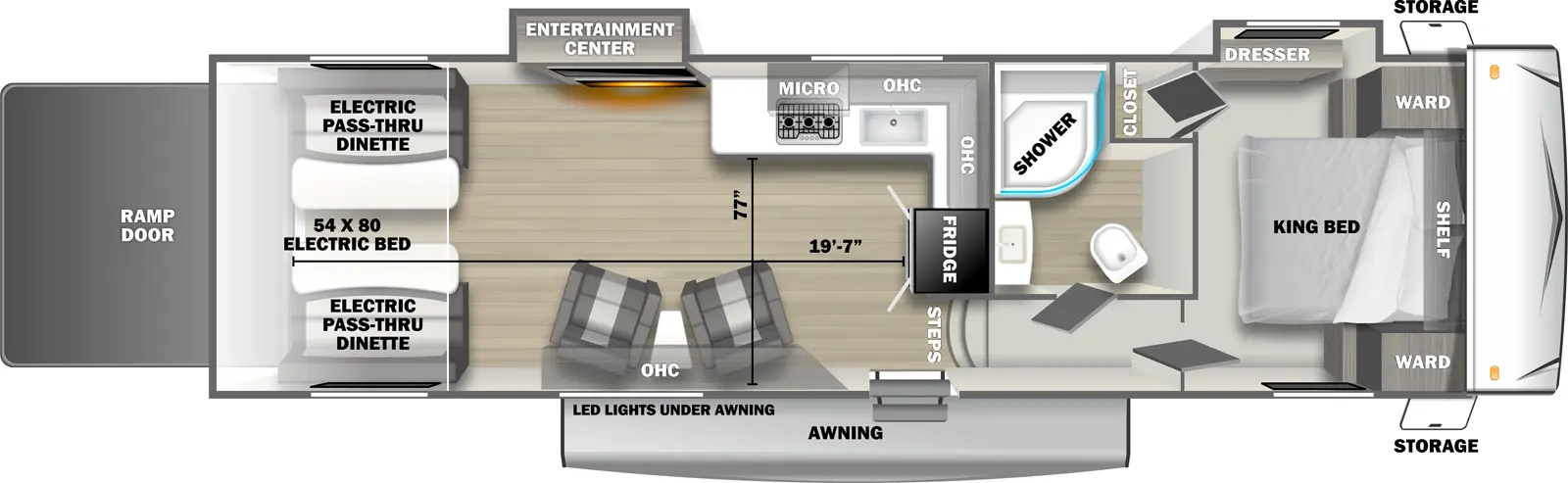 Shockwave 3300RLT Floorplan